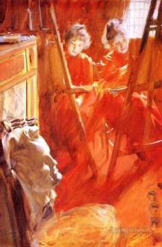 レ・ドモワゼル・シュヴァルツ・フォレスト・スウェーデン・アンダース・ゾーン Oil Paintings